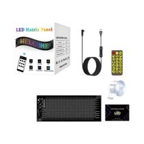 Matriz De LED RGB Endereçável Flexível, Painel De Pixel, USB 5V, Display De Animação De Texto