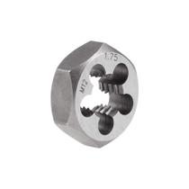 Matriz de rerosqueamento hexagonal uxcell M12 x aço carbono de 1,75 passo