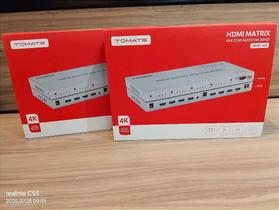 Matriz HDMI 4x4 com Áudio Tomate MHD-414 - Suporte 4K e Controle Remoto