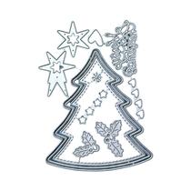 Matrizes De Corte De Metal Para Árvore De Natal, Estêncil Para Scrapbooking DIY, Cartões De Papel Em