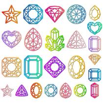 Matrizes de corte DELORIGIN 24 estilos em aço carbono com gemas Matrizes de corte DELORIGIN 24 estilos em aço carbono com gemas