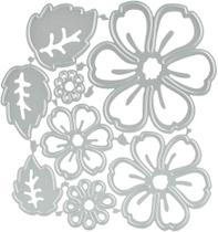 Matrizes de Corte em Metal Galepromot 8 Peças Flor 3D em Aço Carbono