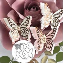 Matrizes de corte em metal Suds&WH, 4 peças, borboleta para scrapbooking