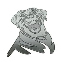 Matrizes de corte, estampagem em metal, cortes para cães, 11 x 8,2 cm, prata