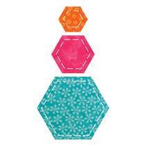 Matrizes de corte para tecido AccuQuilt GO! Hexágonos 550-11
