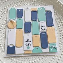 Matrizes de corte Tags Die Cuts Feemkota 10 peças em aço carbono para scrapbooking