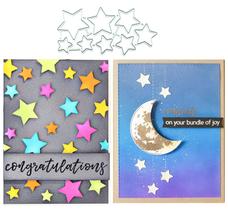 Matrizes para Scrapbooking FAWENUCY Feliz Aniversário Estrelas 7,8x3,6cm