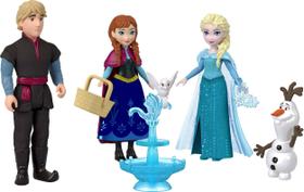 Mattel Frozen Conjunto com 4 Bonecas Pequenas com Acessórios