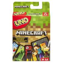 Mattel Games UNO Minecraft Card Game, Now UNO fun inclui o mundo de Minecraft, Multicolor, Basic Pack