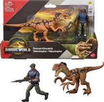Mattel Jurassic World Duncan Kincaid & Velociraptor 3,75"