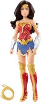 Mattel Mulher Maravilha 1984 Wonder Woman Doll (~12-in) Vestindo moda e acessórios de super-herói, com laço, para crianças de 6 anos e up