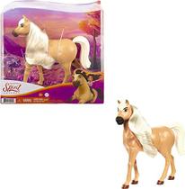 Mattel Spirit Untamed Herd Horse (Aprox. 8-in), Moving Head,&nbspPalomino com Long Blonde Mane&nbsp&amp Playful Stance, Grande Presente para fãs de cavalos idades 3 anos de idade e up