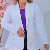 Max Blazer Alfaiataria Alongado Plus Size - Mclube