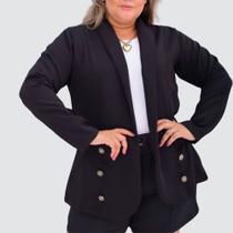 Max Blazer Alfaiataria Alongado Plus Size