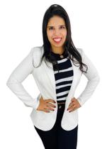 Max Blazer Cinturado Neoprene Longo Alfaiataria 10161 Plus Size Max Blazer Cinturado Neoprene Longo Alfaiataria 10161 Plus Size