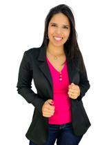 Max Blazer Cinturado Neoprene Longo Alfaiataria 10161 Plus Size Max Blazer Cinturado Neoprene Longo Alfaiataria 10161 Plus Size