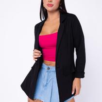 Max Blazer Linho Social Formal Casual Feminino Max Blazer Linho Social Formal Casual Feminino