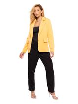 Max BLAZER LONGO de alfaiataria com botão BLZ-004