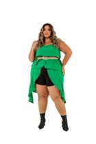 Max Blusa Plus Size Bata Capa Femimina Tendência Max Blusa Plus Size Bata Capa Femimina Tendência