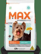 Max cães adultos raças pequenas carne e arroz 20kg