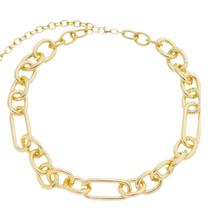 Max Elo Colar Corrente Dourado Elegante Bijuteria Fina Luxo