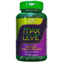 Max Leve 125 Cápsulas - Suplemento Alimentar de Berinjela + Psyllium + Spirulina Max Leve 125 Cápsulas - Suplemento Alimentar de Berinjela + Psyllium + Spirulina