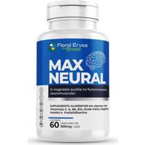 Max Neural Magnésio + Vitaminas 60 Caps Auxilia Memória Concentração Floral Ervas