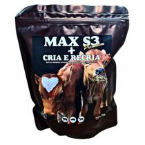 Max S3 Premium Cria E Recria Nucleo Mineral Vitamin Bovinos - Nutri Saude Animal