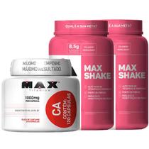 Max Shake 2 Potes + Oleo de Cartamo 1000mg - Max Titanium
