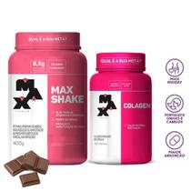 Max Shake + Colageno em capsulas - Max Titanium