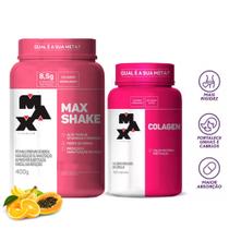 Max Shake + Colageno em capsulas - Max Titanium