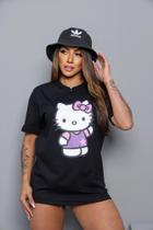 Max T-shirt Feminina Hello Kitty Camisetão Algodão