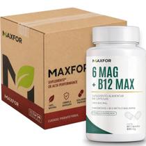 Maxfor Atacado 12x - 6 Magnésios + B12 Max Metilcobalamina 720 Cápsulas total Maxfor Atacado 12x - 6 Magnésios + B12 Max Metilcobalamina 720 Cápsulas total