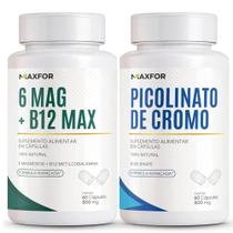 Maxfor Combo 6 Magnésios com Vitamina B12 Metilcobalamina e Picolinato de Cromo 250mcg 60 Cápsulas Maxfor Combo 6 Magnésios com Vitamina B12 Metilcobalamina e Picolinato de Cromo 250mcg 60 Cápsulas