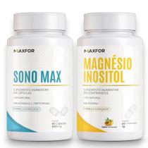 Maxfor Combo - Magnésio & Inositol + Sono Max L-Triptofano - 60 Cápsulas Maxfor Combo - Magnésio & Inositol + Sono Max L-Triptofano - 60 Cápsulas