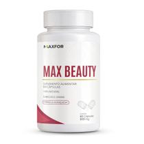 Maxfor Max Beauty Biotina 45mcg - Cisteína, Zinco, Vitaminas B6 B3 & C - 60 Cápsulas