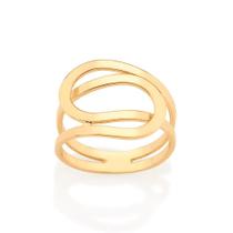 Maxi Anel Aro Duplo Entrelaçados - Rommanel 513304 Maxi Anel Aro Duplo Entrelaçados - Rommanel 513304