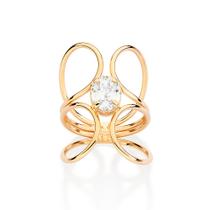 Maxi anel banhado a ouro com zircônia 513479 Rommanel