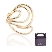 Maxi Anel Círculos Vazados Banhado a Ouro Rommanel 513529