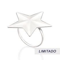 Maxi anel estrela folheado a platina Maxi anel estrela folheado a platina