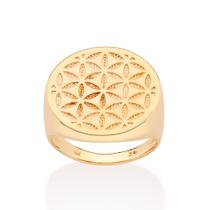 Maxi anel flor da vida folheado a ouro 513395 Rommanel