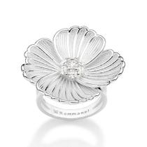 Maxi anel flor de prata maciça 925 BRANCO 810348 Rommanel