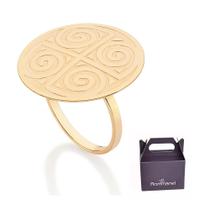 Maxi Anel Redondo Banhado à Ouro Rommanel 513558