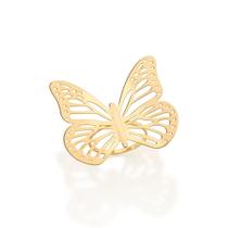Maxi Anel Rommanel Borboleta Folheado a Ouro 512949