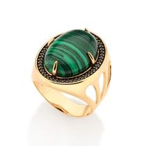 Maxi Anel Rommanel Fol. Ouro com Cristais e Zircônias 513206
