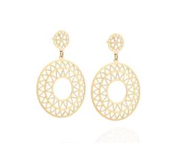 Maxi brinco abaulado presente rommanel mãe mulher namorada