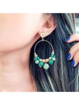 Maxi Brinco Bolas Banhado á Ouro 18k