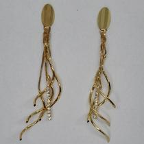 Maxi Brinco com Correntes Strass Cor: Onix e Dourado