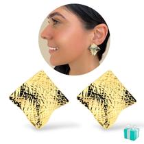 Maxi Brinco Feminino Banhado a ouro Semijoia Dourado Prata