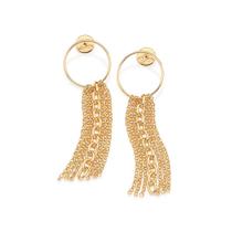 Maxi Brinco Rommanel com corrente folheado a ouro 527007